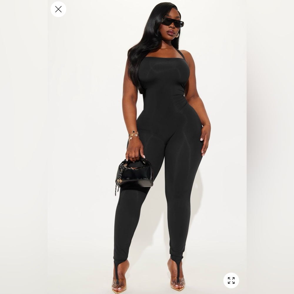 Fashion Nova Black Fitted Jumpsuit